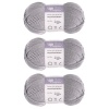 Пряжа Люблю Вязать 'Молочный хлопок' (Milk Cotton) 50г 85м (50% хлопок, 50% молочный акрил) (11 светло-серый)