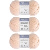 Пряжа Люблю Вязать 'Молочный хлопок' (Milk Cotton) 50г 85м (50% хлопок, 50% молочный акрил) (07 пудровый)