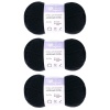 Пряжа Люблю Вязать 'Молочный хлопок' (Milk Cotton) 50г 85м (50% хлопок, 50% молочный акрил) (21 черный)